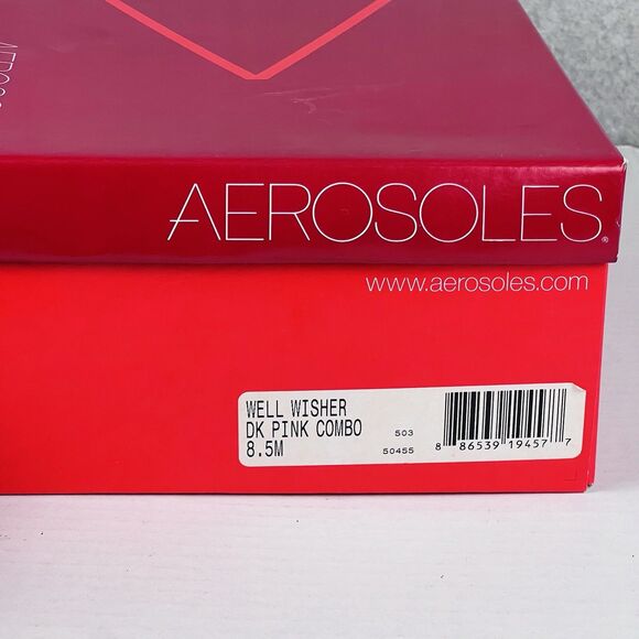 Aerosoles Well Wisher Shoes Womens 8.5M Pink Bowtie Peep Toe Espadrille Wedges - Picture 4 of 14